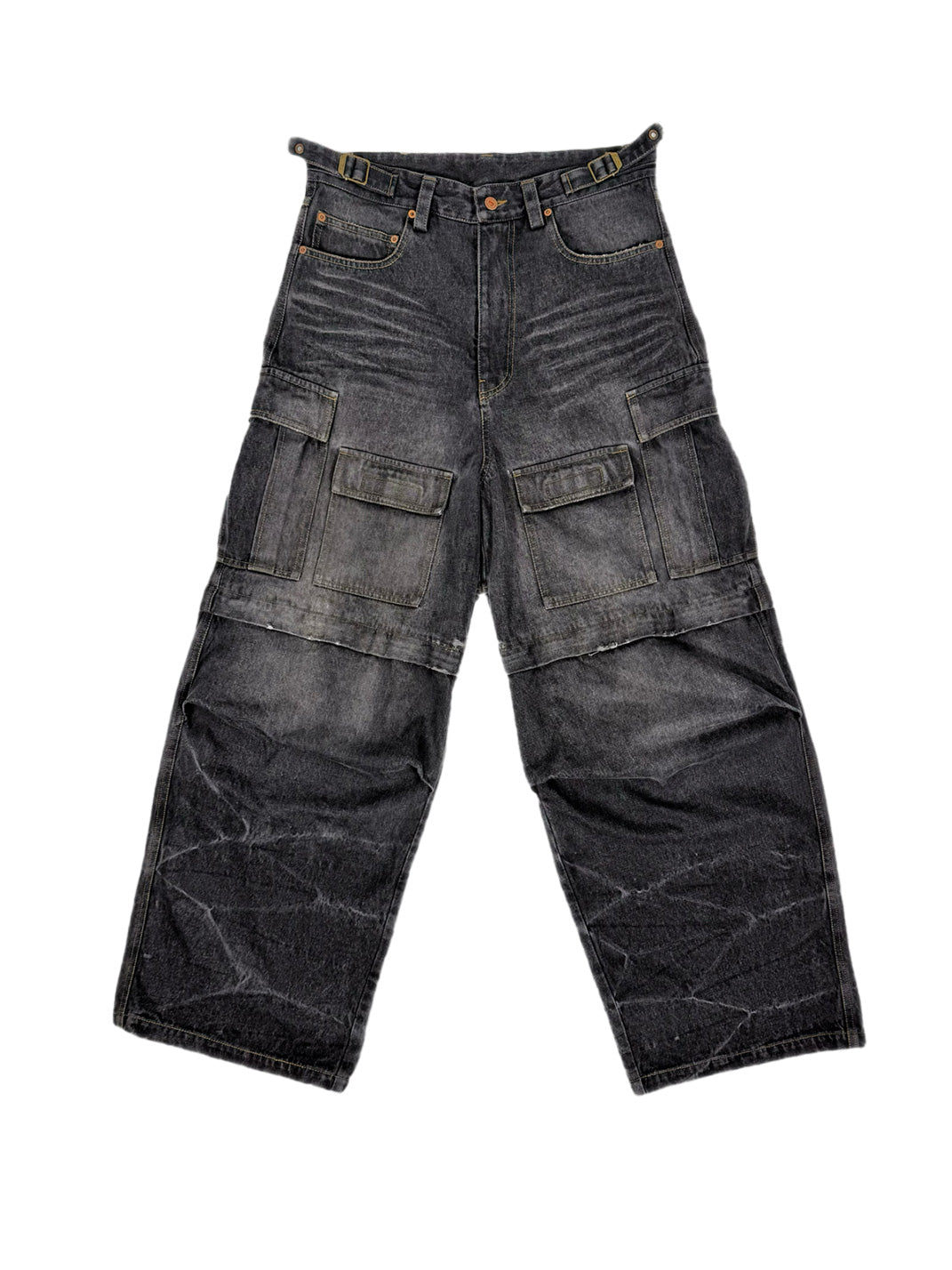 WoosterArchive | Heavy Washed Demin Cargo Pants With Removable Legs - PSYLOS 1, WoosterArchive | Heavy Washed Demin Cargo Pants With Removable Legs, Men's Wear, WoosterArchive, PSYLOS 1